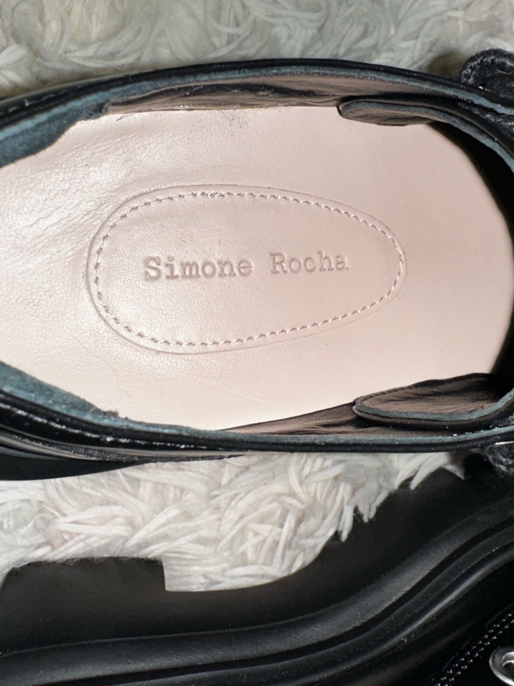New Simone Rocha Buckle-strap Platform Boots In Black Size 37 - Picture 9 of 11